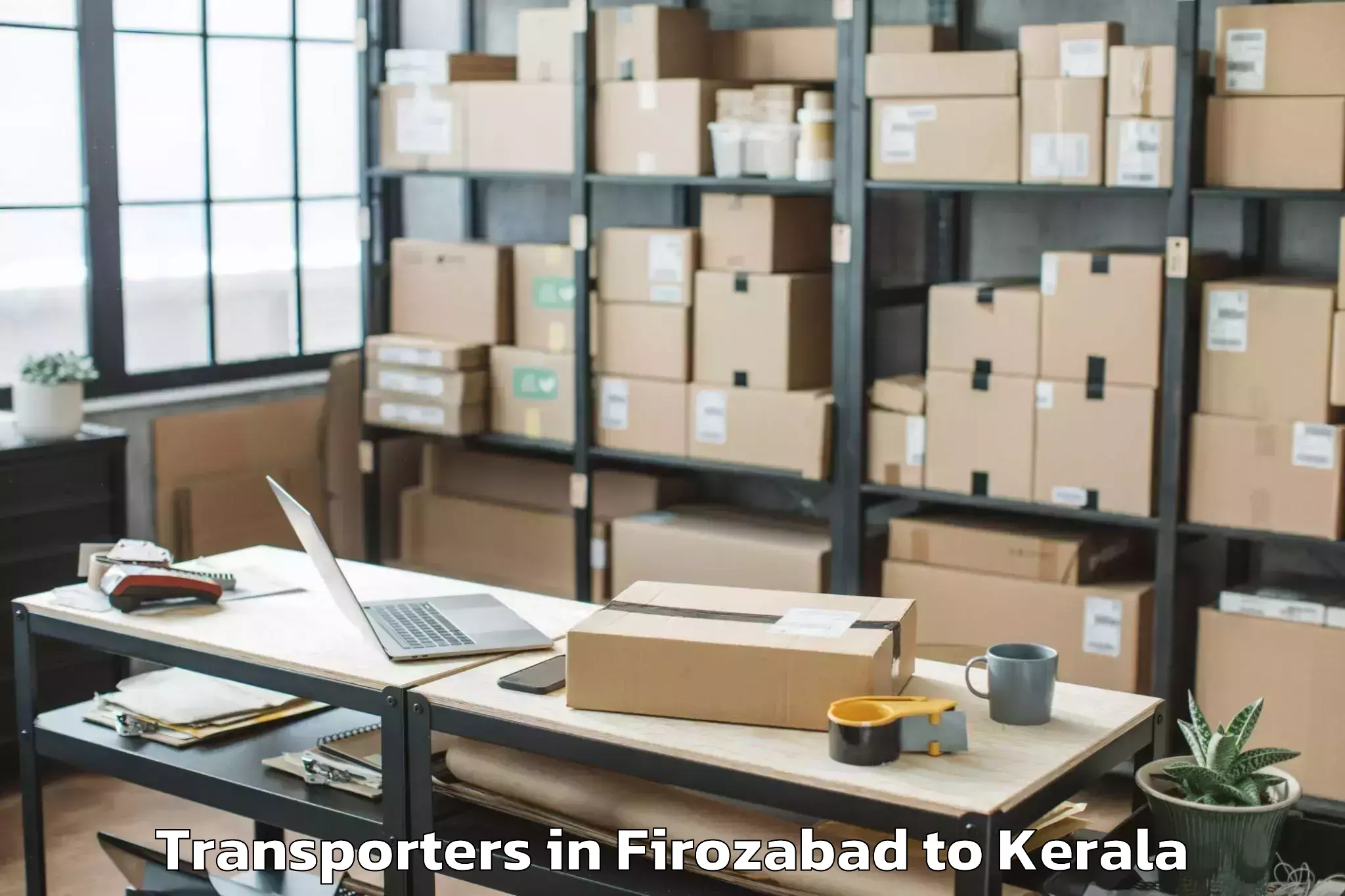 Top Firozabad to Poojapura Transporters Available